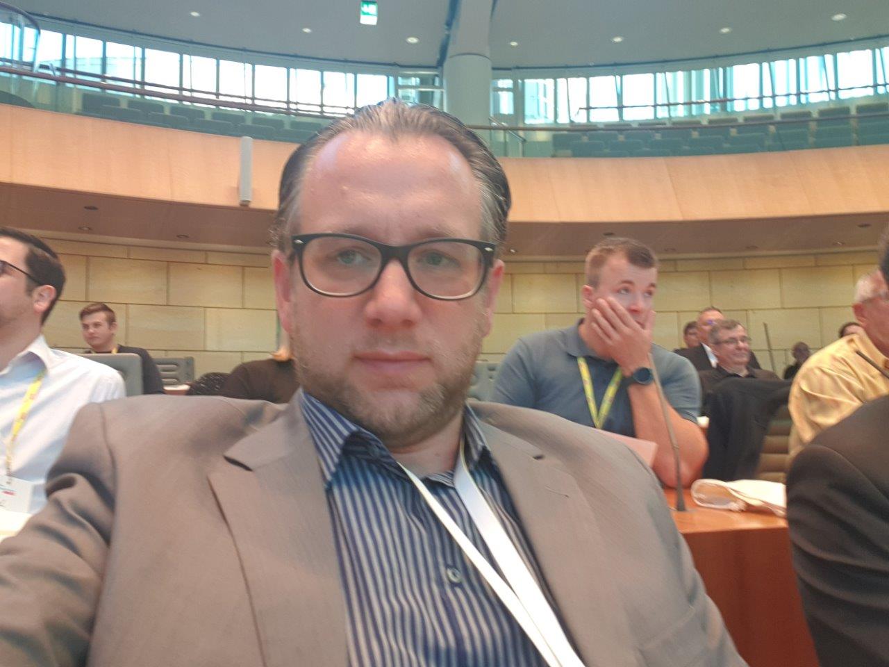 Thilo Schneider im Landtag Nordrhein-Westfalen in Düsseldorf